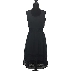 Topshop Women’s Lace Detail Black Dress Size 6